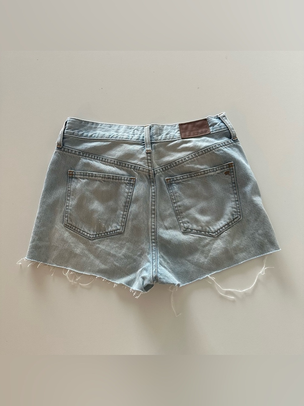 Madewell Summer Jean Denim Shorts Micro Mini Light Wash Raw Hem 27 Rigid 

Raw h